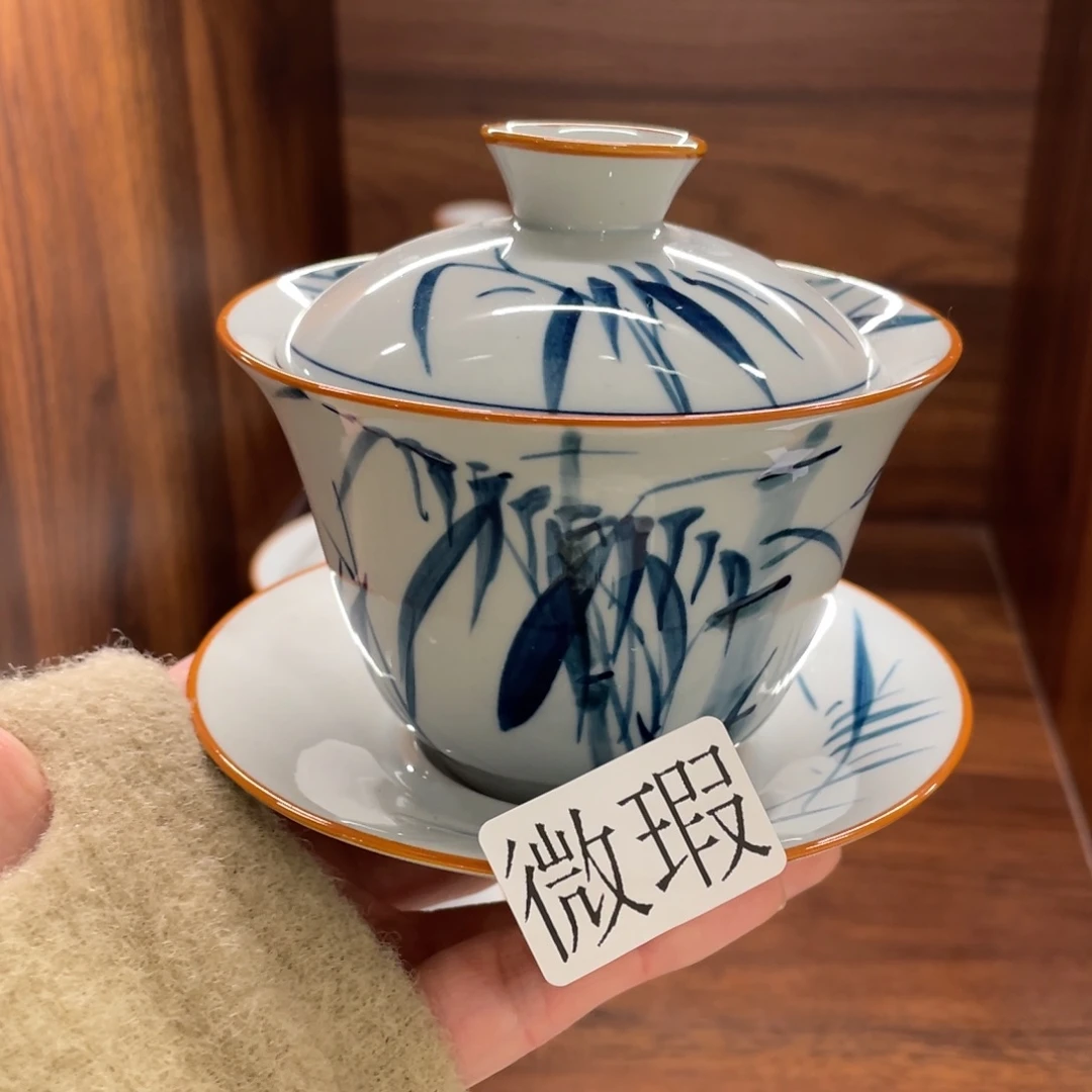 微瑕釉下彩纯手绘