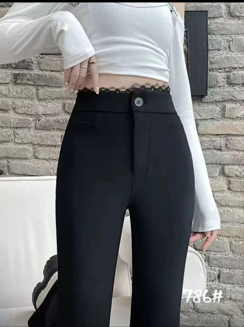 微喇裤高腰显瘦喇叭九分裤