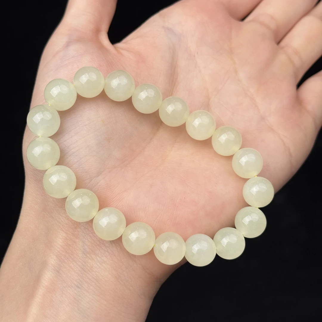 【仔仔臻选】和田玉蜂蜜水手串卡10mmH881（拍一发一多样性发货）