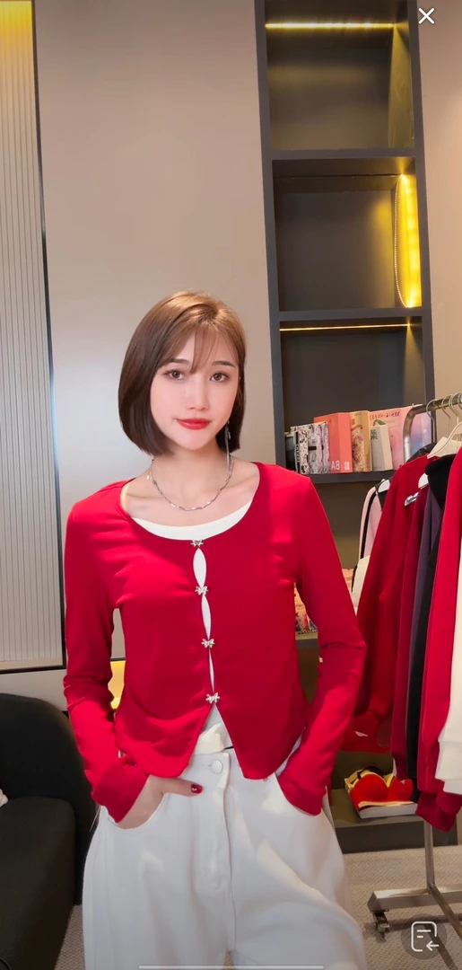 新款假两件上衣1629