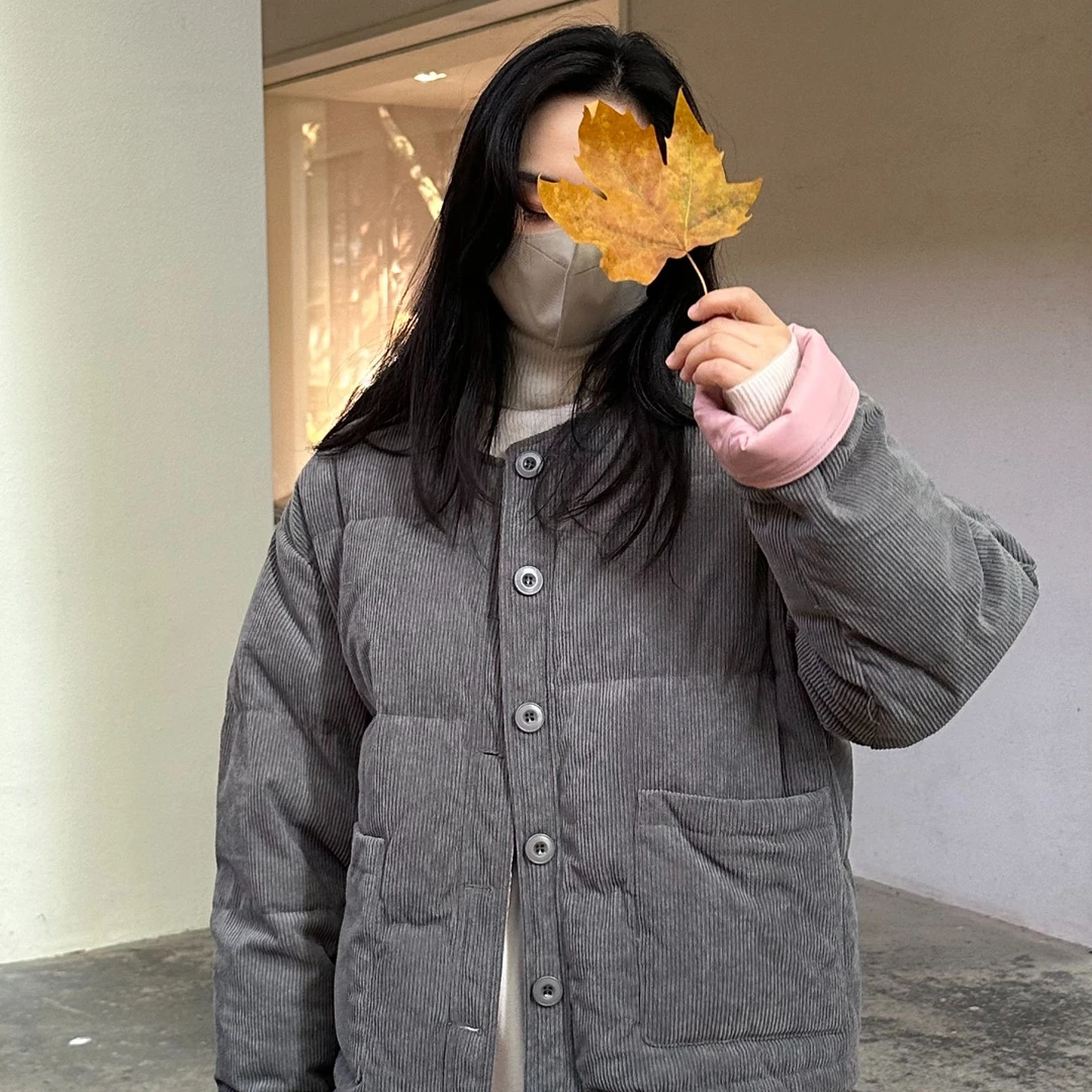 王姐专属-2024冬季新品撞色拼接圆领百搭羽绒服【星尚眼-5255】