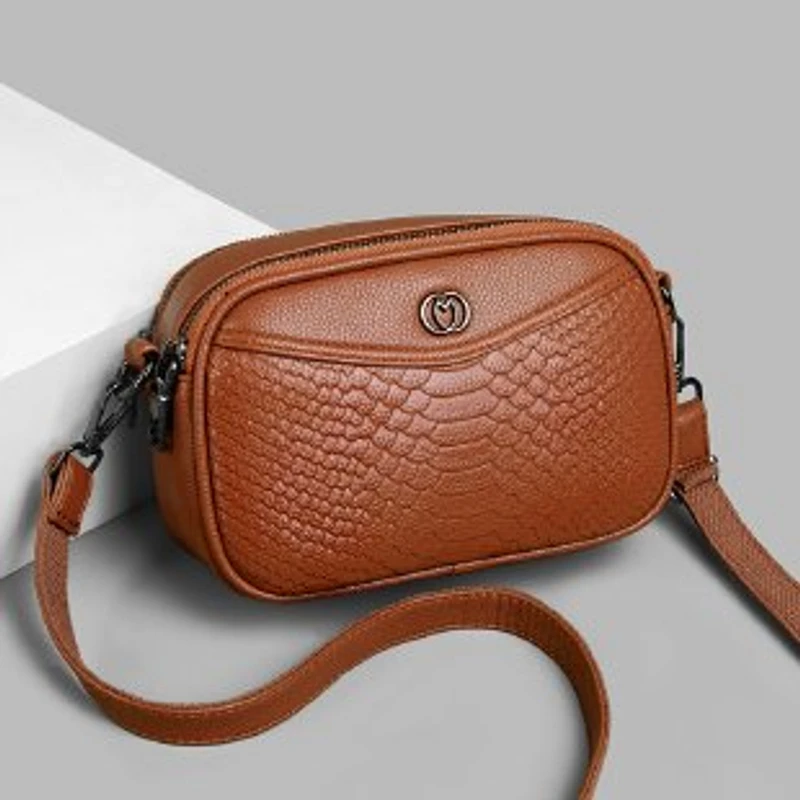 【SHN】长20宽10高16大容量女士时尚单肩斜挎包高级感6694棕色