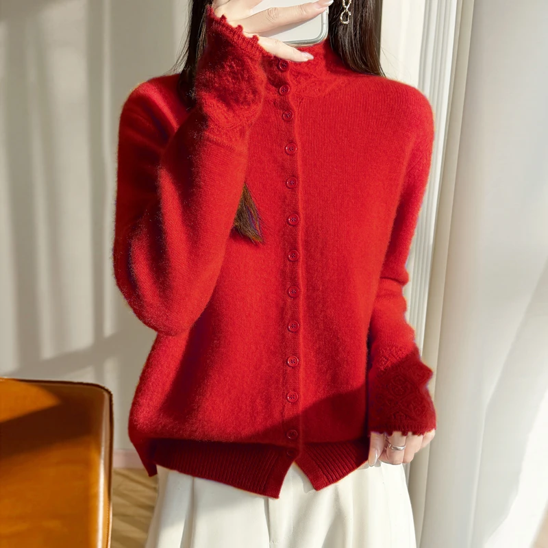 2531春节新款镂空重工针织衫