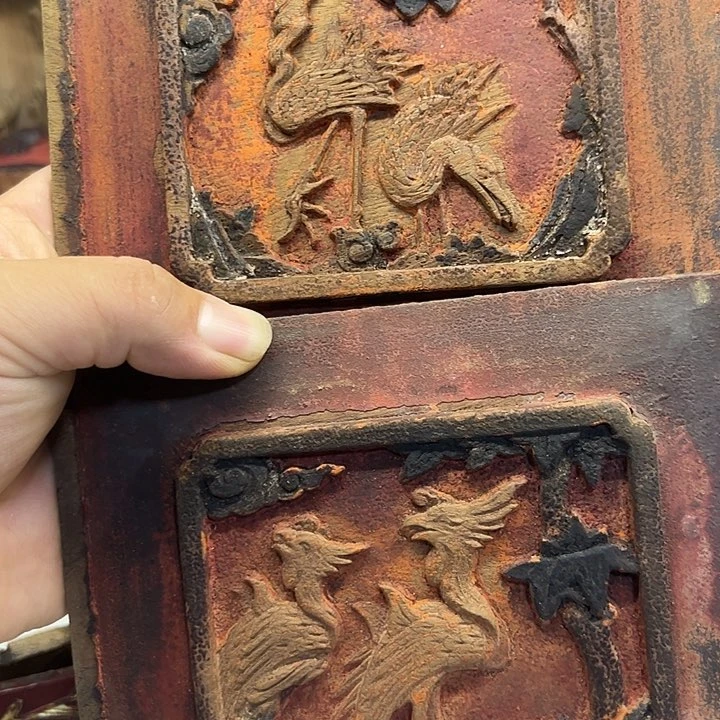 陶瓷枪*木雕一对鸟