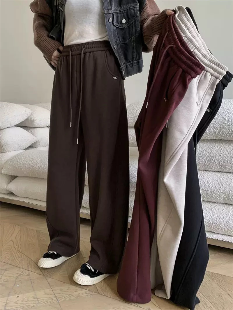 欧货咩绒休闲百搭弯刀裤1286