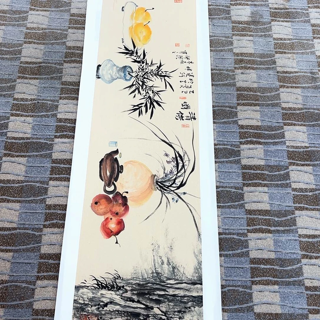 一***车国画杜宝民老师特殊尺寸对开冯