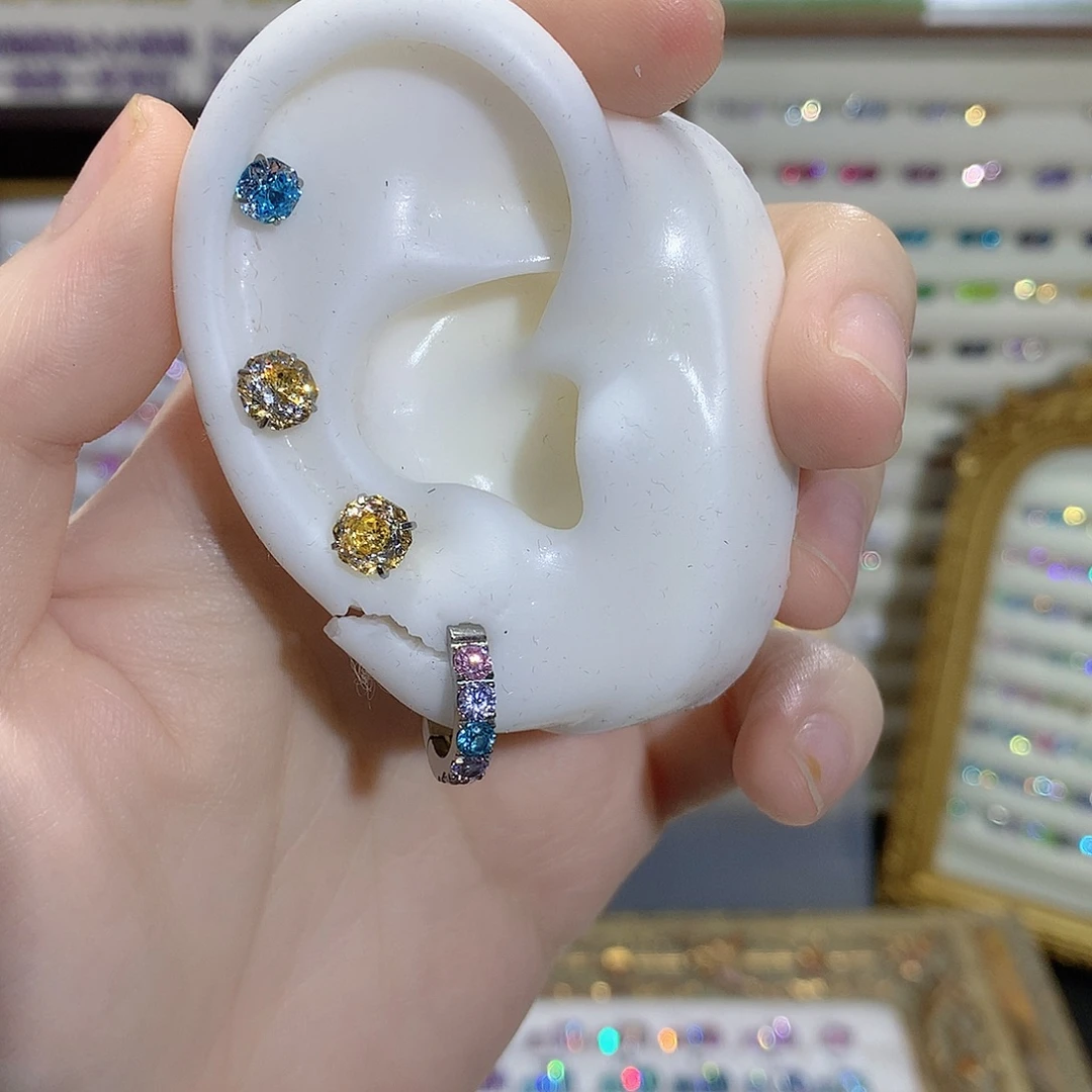 锆石合金芒果夹心定制切，玫瑰各1，蓝眼泪5m*1，粉蓝耳扣