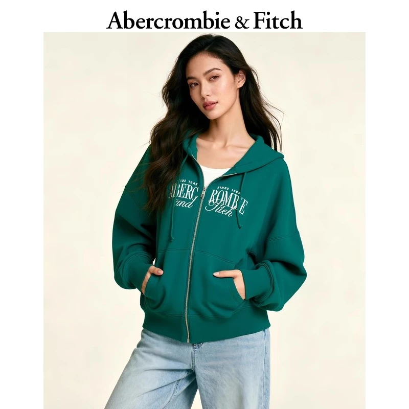 【经典LOGO】AF保暖抓绒宽松卫衣连帽外套25秋冬女装185-5011