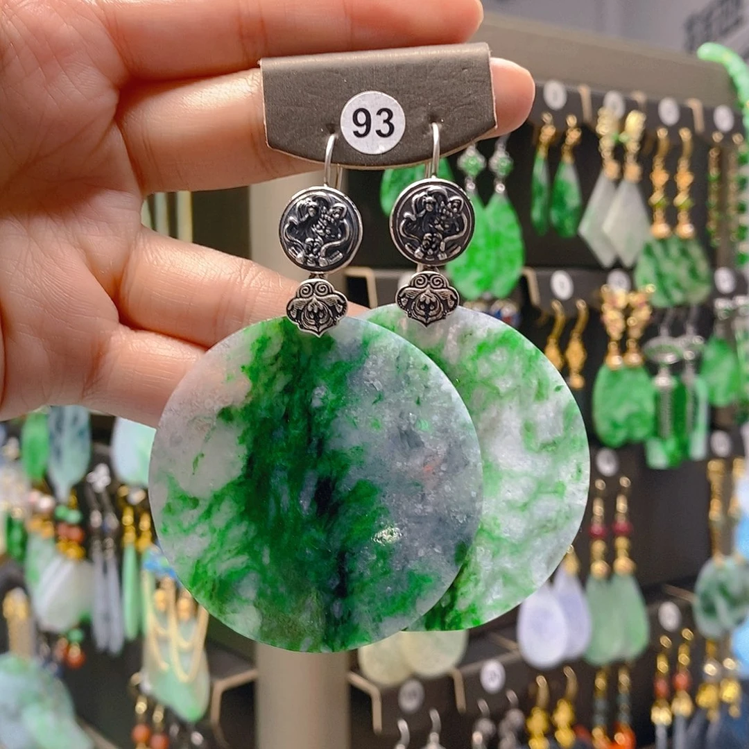 未镶嵌翡翠耳饰锐*翡翠