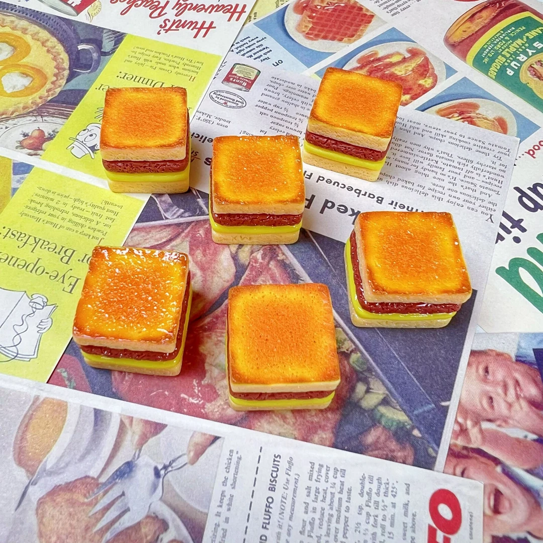 【汐威定制清货牛肉芝士小方堡】仿真食玩树脂DIY配件低价冲销量