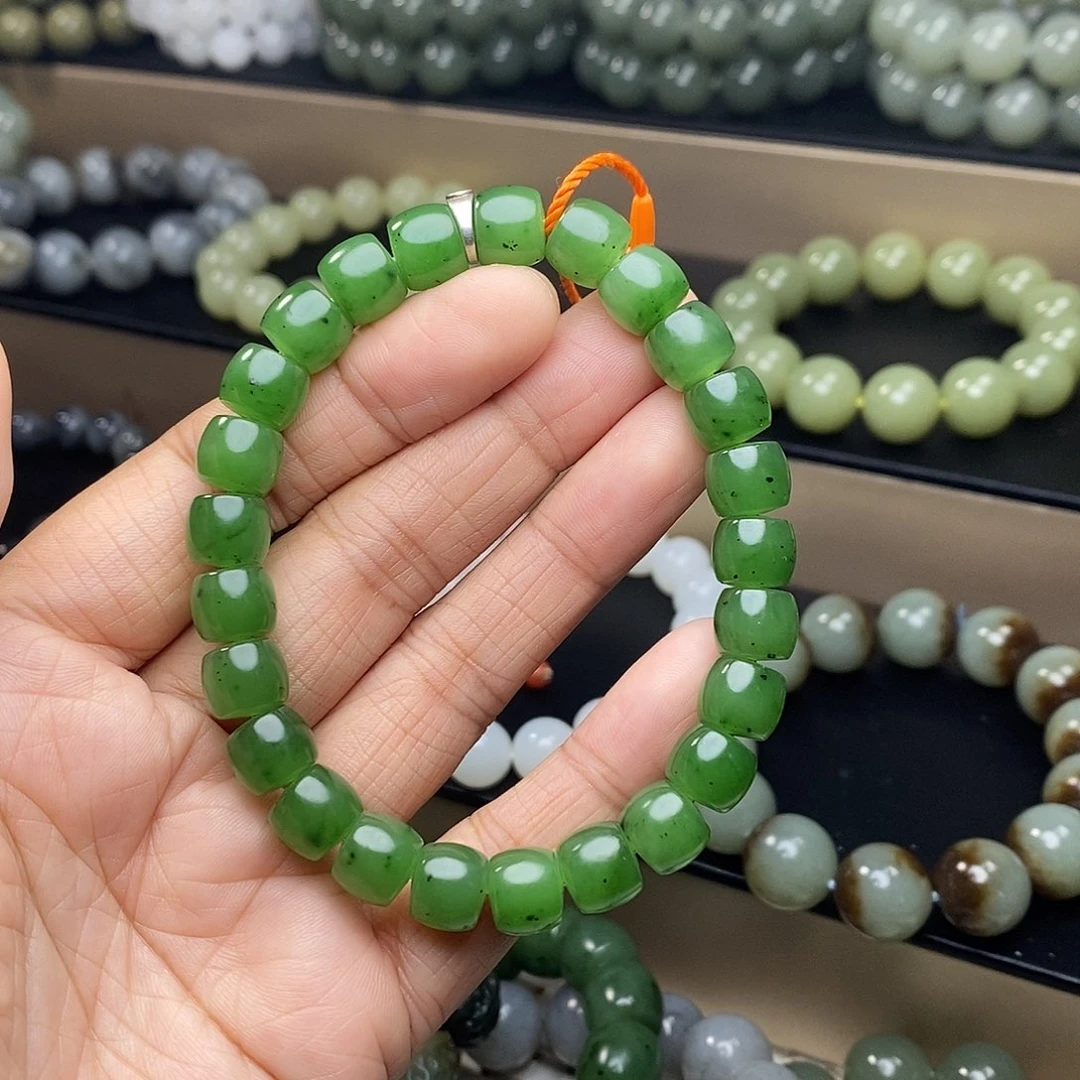 和田玉未镶嵌手链卡10