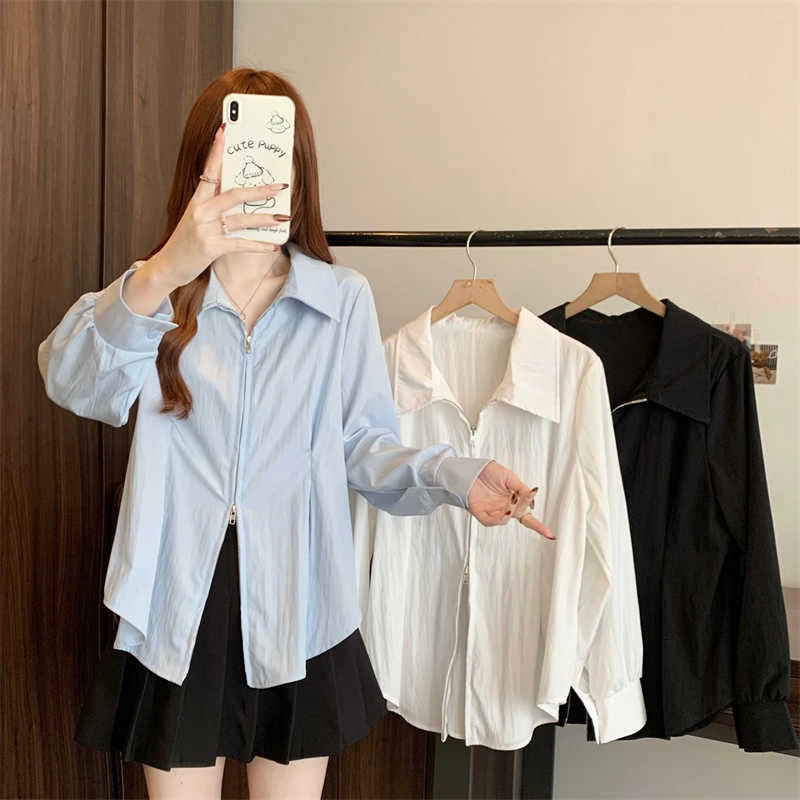 洋气春游出行衣服休闲风百搭长袖衬衫2025年新款春季衬衣女士上衣