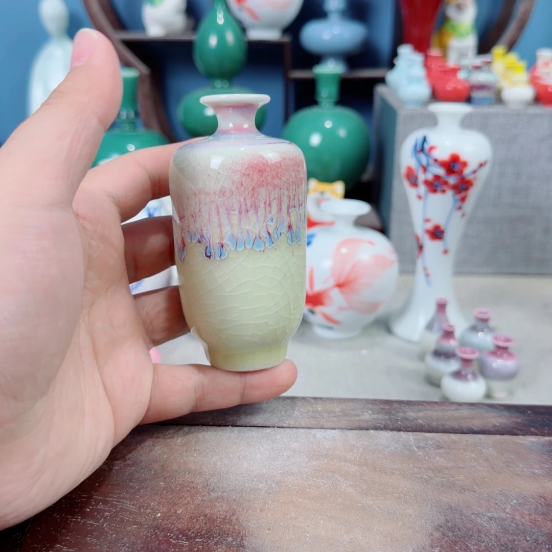 陶瓷手工小花器摆件