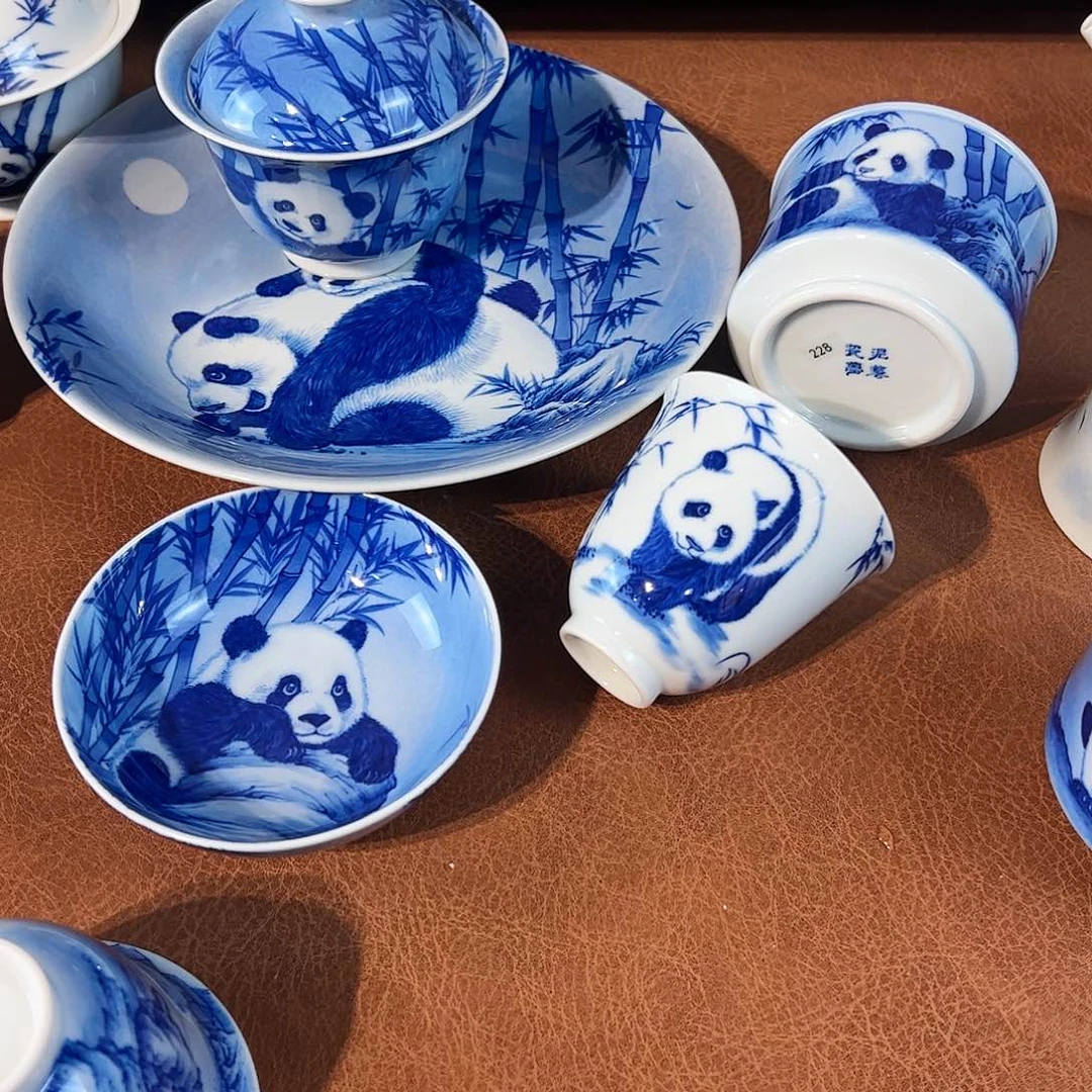 温**玉泥藝瓷梦熊猫套组