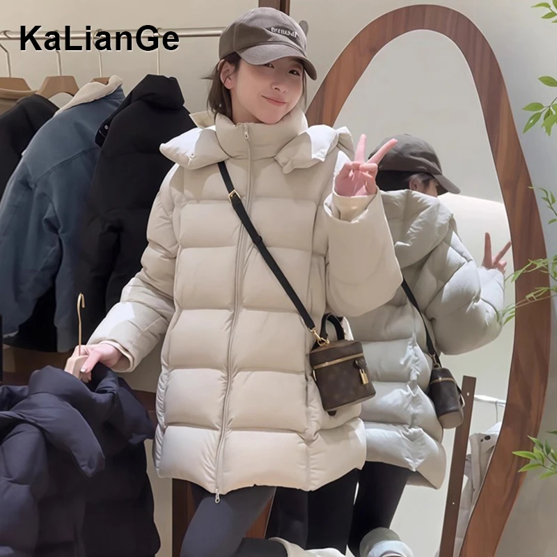 高质感宽松百搭连帽服女秋冬新爆款加厚保暖面包服上衣冬季韩版