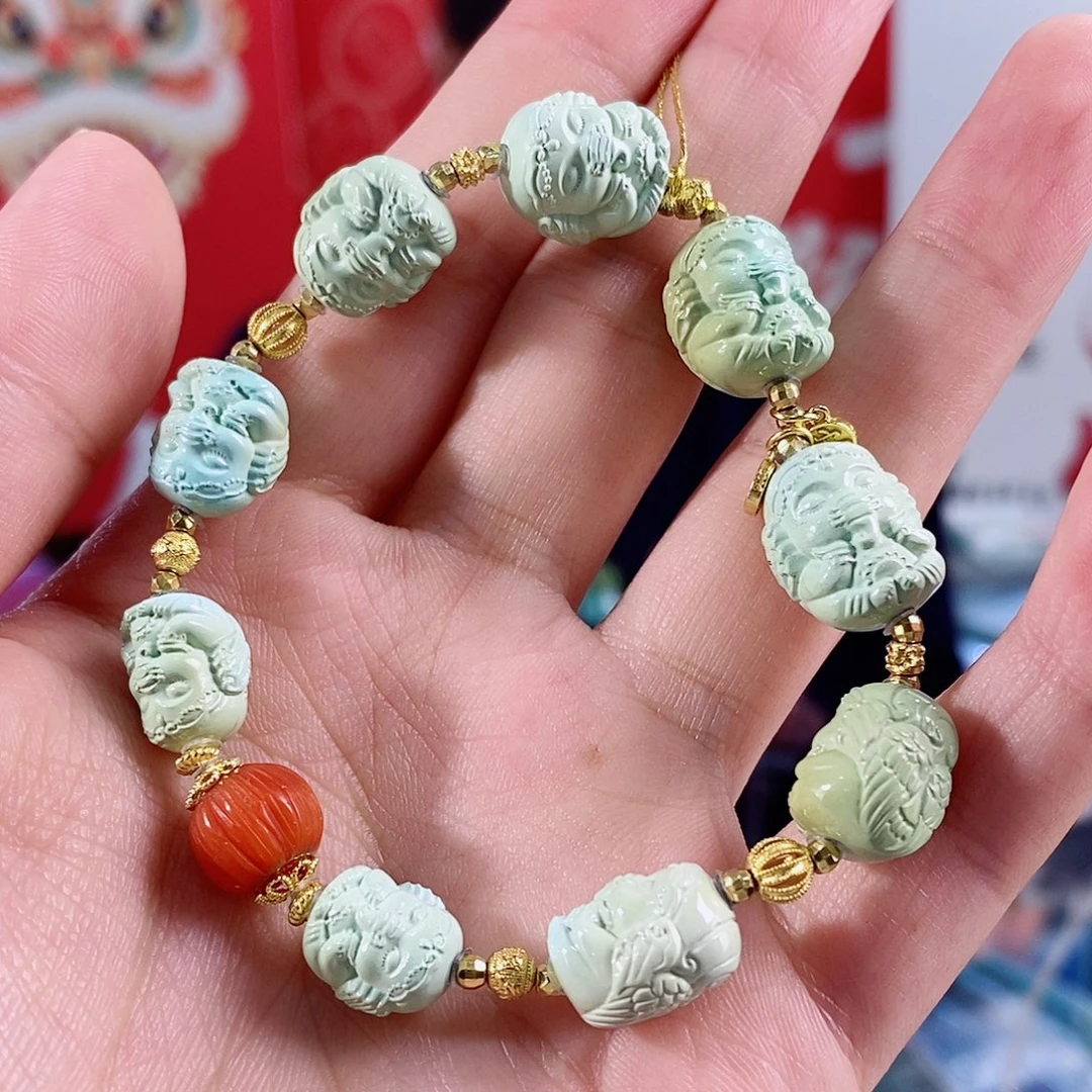 绿松石银S925镀金镶嵌珠宝奇石