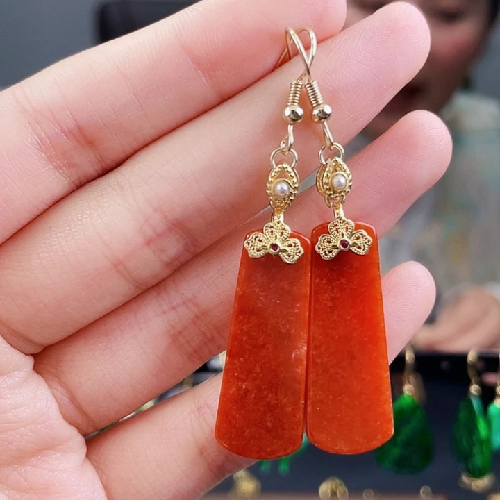 翡翠耳饰未镶嵌饰品