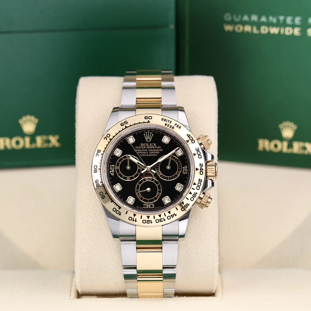 95新 Rolex/劳力士 116503钻石刻度 黑色盘面 40mm 2021年4月保卡