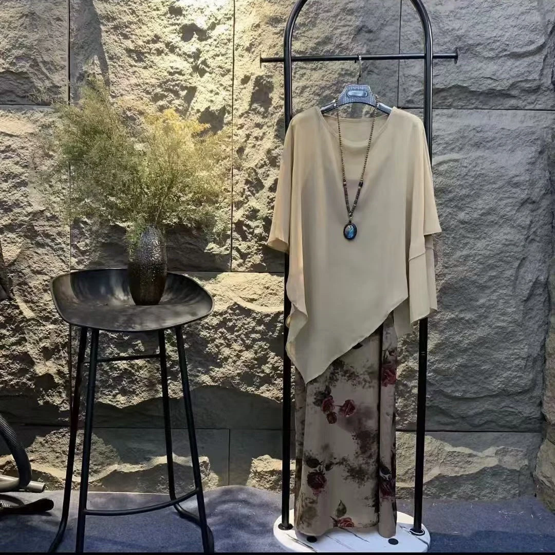 新款薄款长袖防晒空调衫搭配坎袖显瘦连衣裙两件套