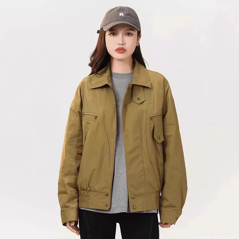 商场同款2025秋冬季新款女装雪丽短款夹克休闲保暖棉服外套上衣女