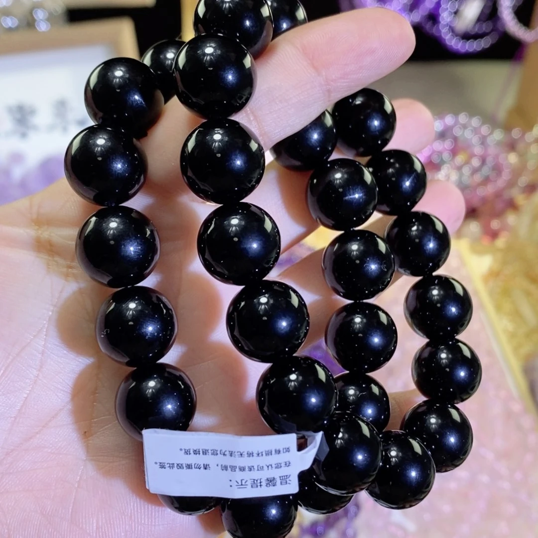 水晶手链未镶嵌黑曜石卡14