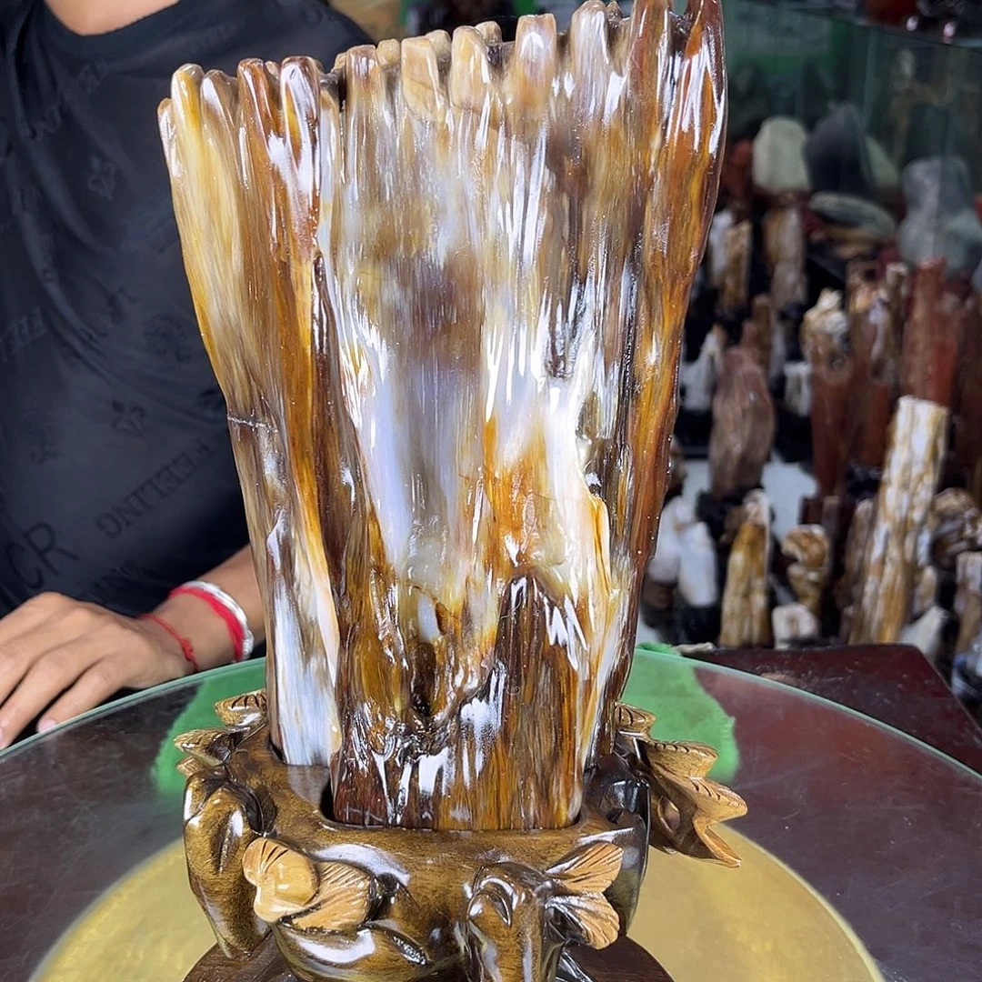 未镶嵌珠宝奇石硅化玉