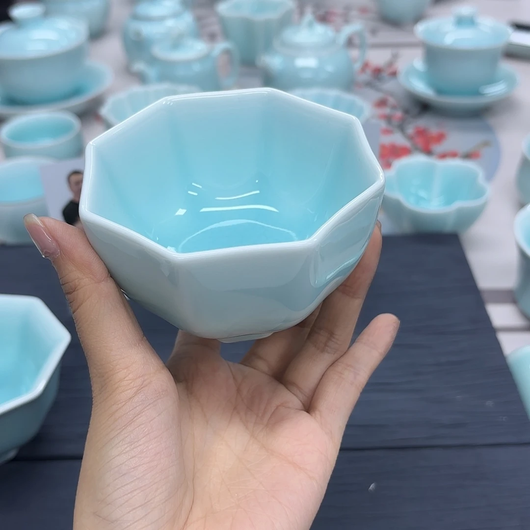 龙泉云间青瓷小米茶器
