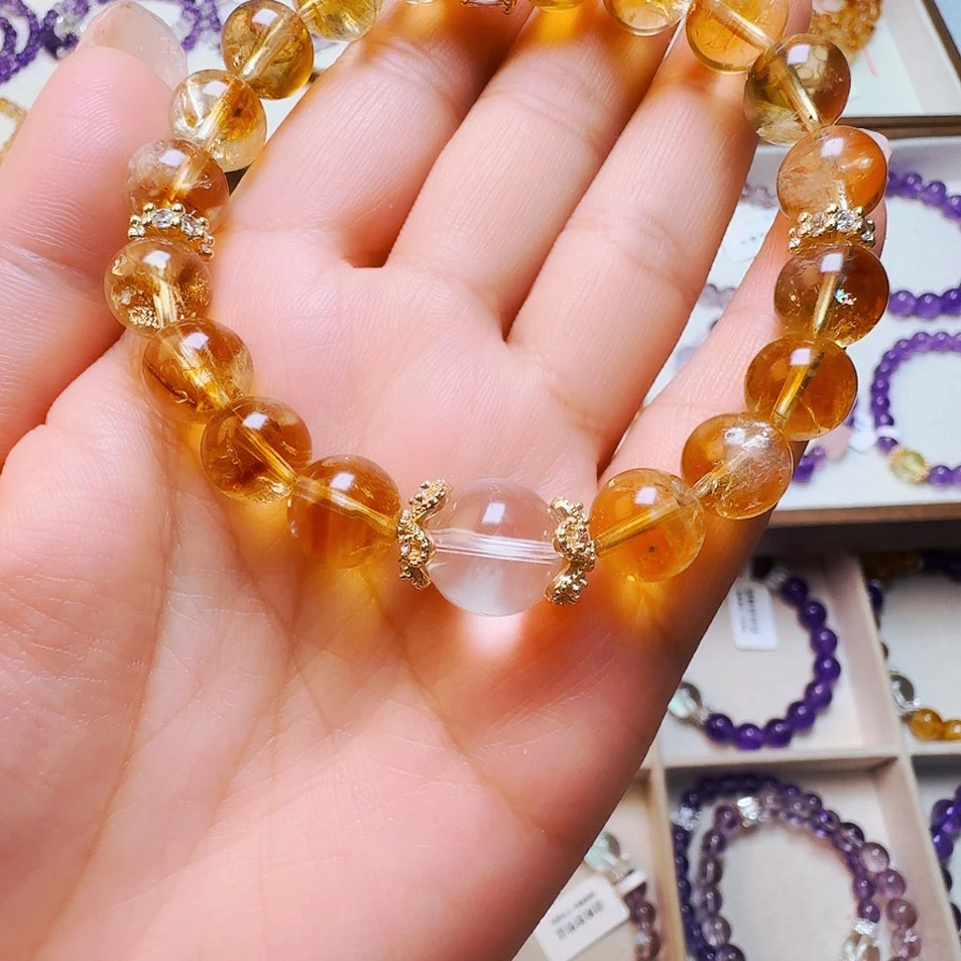 未镶嵌手链水晶黄水晶
