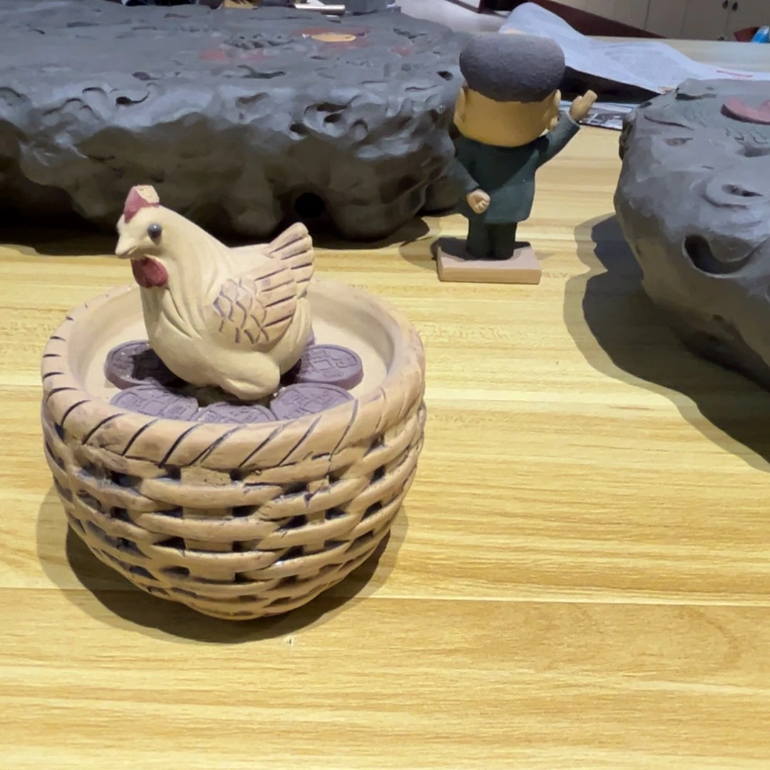 回***好茶宠紫砂母鸡茶宠！