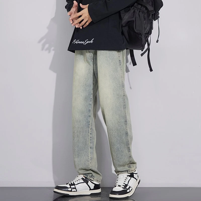 CONDI 男士牛仔裤2025新款男生复古长裤美式高街男款直筒裤子T033