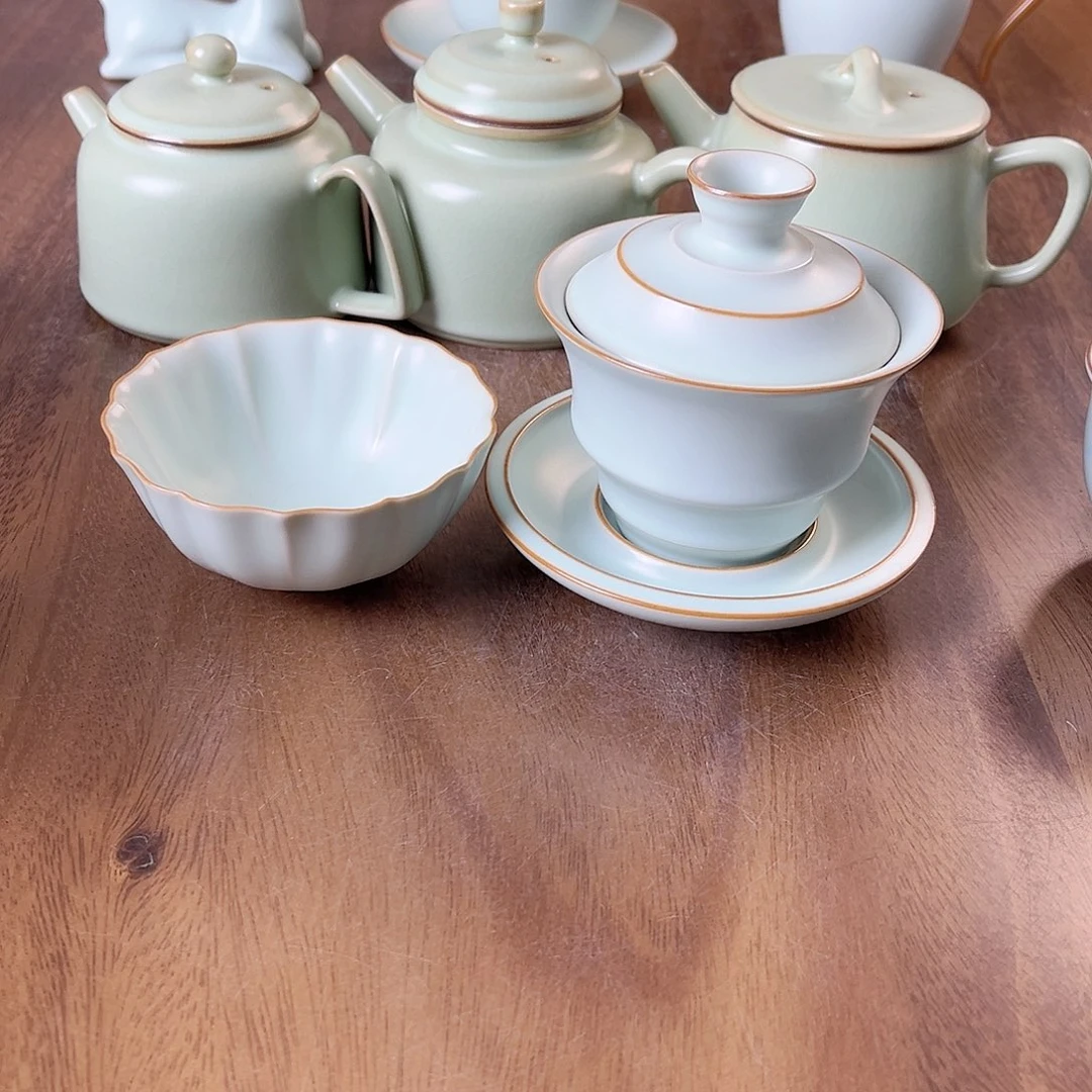 淦*仙南汝窑天青套组1+2