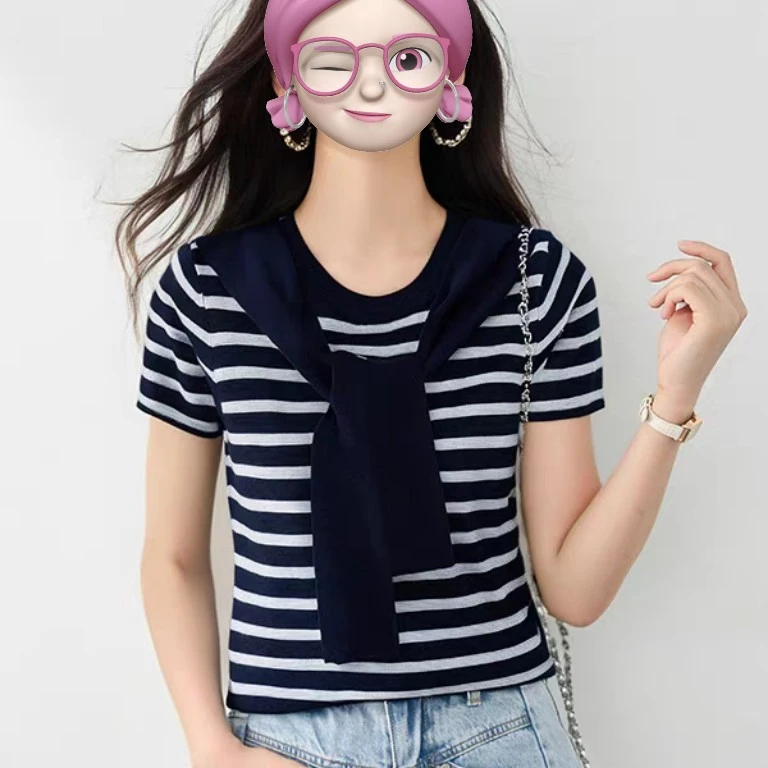 毛针织衫百搭季短袖秋季春秋宽松型显瘦简约