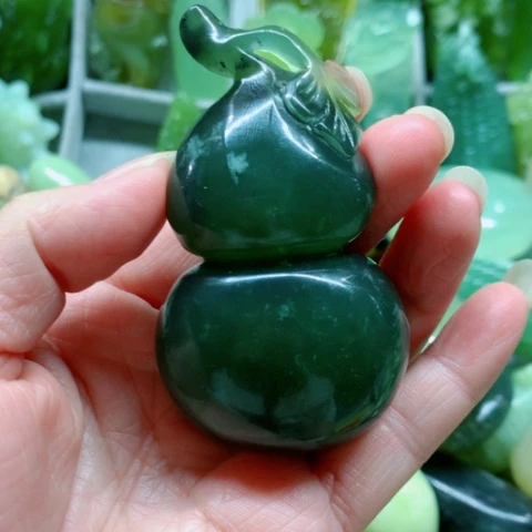 蛇纹石玉未镶嵌手把件