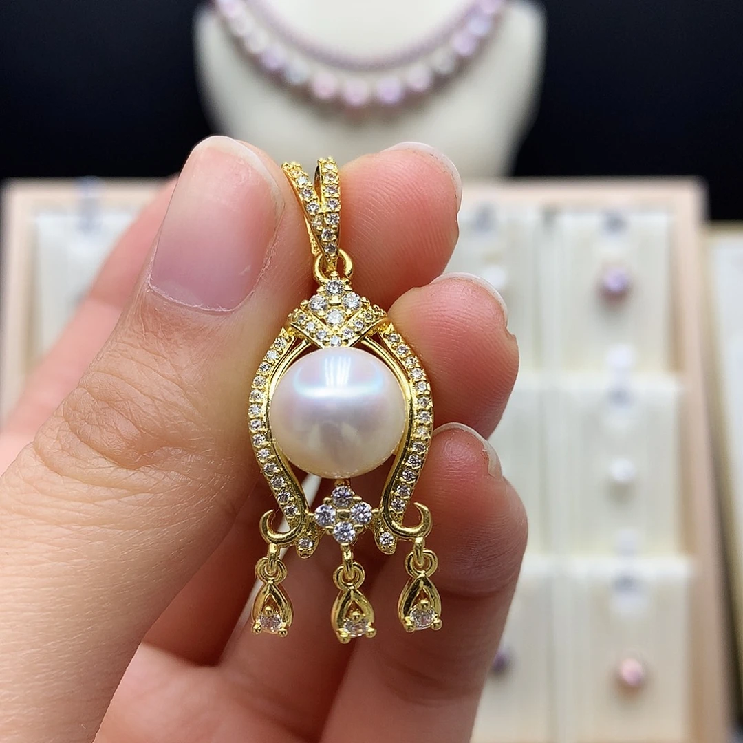 颈饰合金淡水珍珠