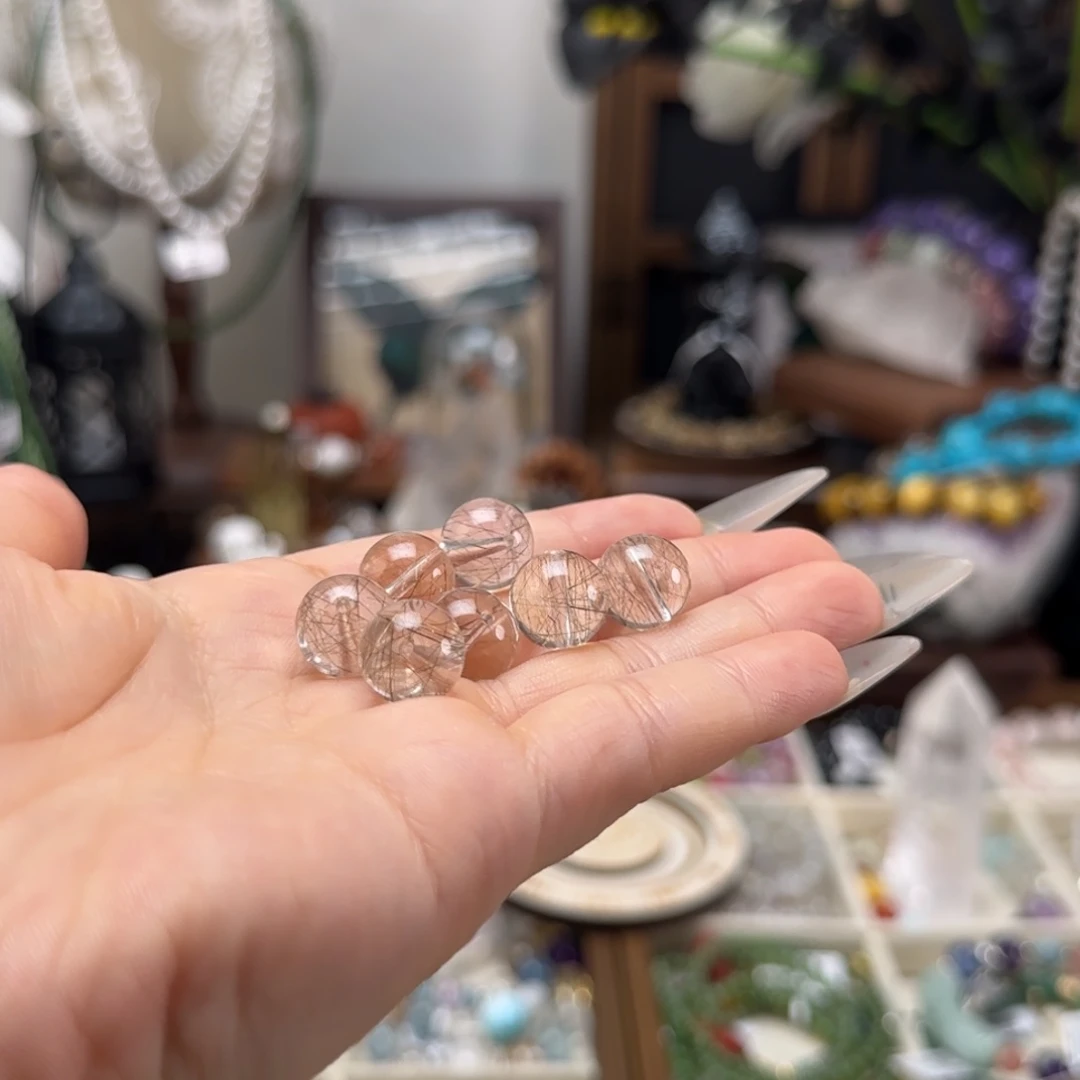 未镶嵌吊坠(不含链)水晶金银发晶吊坠11.5+(多样性发一)