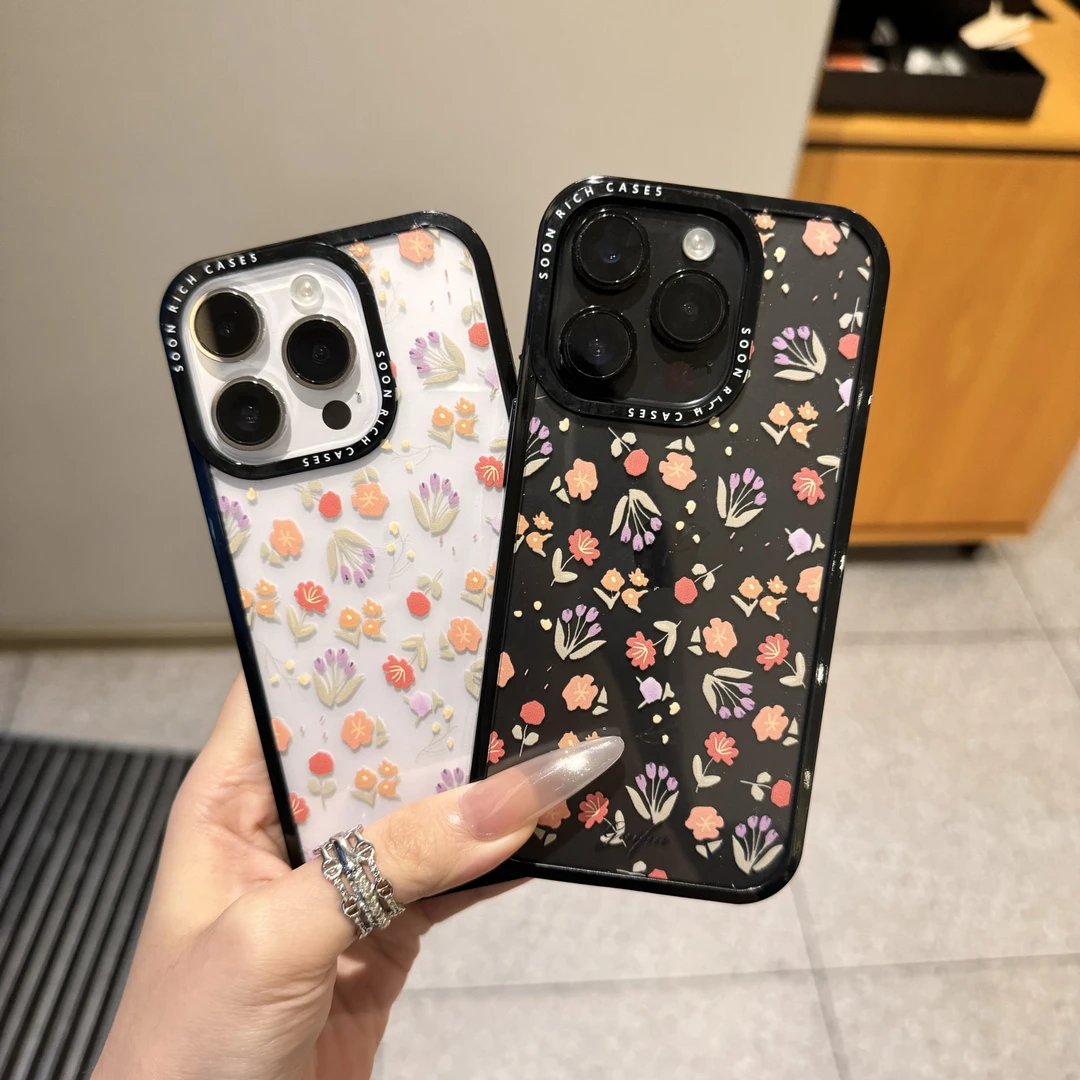 创意满屏花case壳适用苹果16pro/15promaxiPhone14手机壳1312