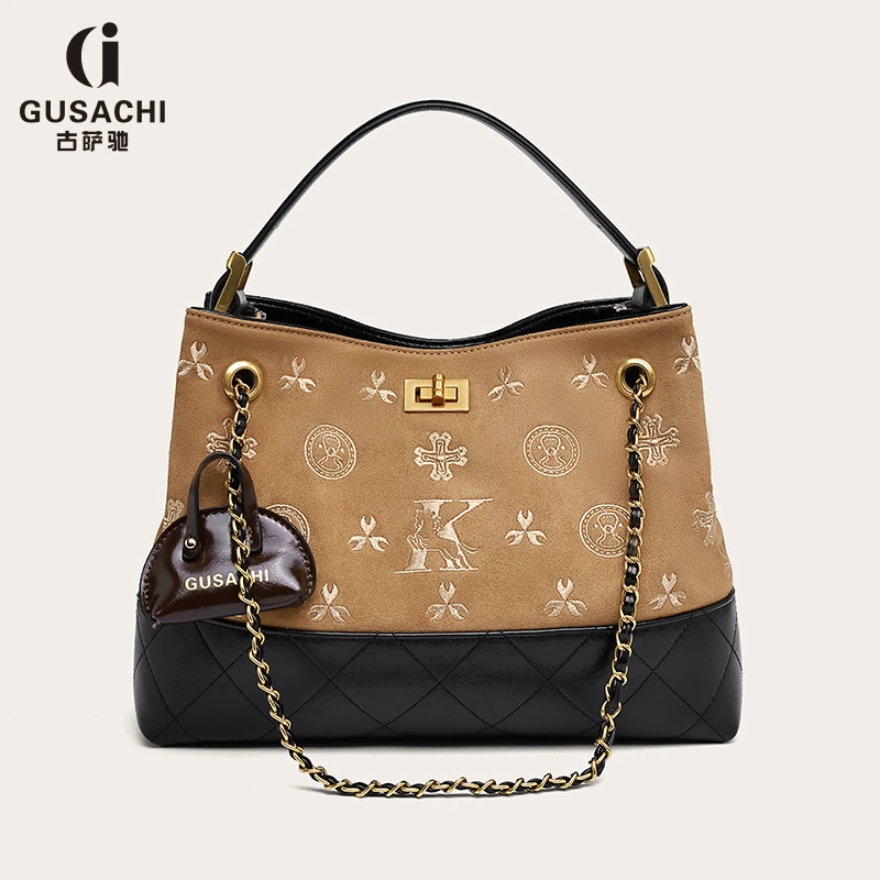 【乘风专属】GUSACHI古萨驰设计师系列轻奢百搭手提包单肩包H2960