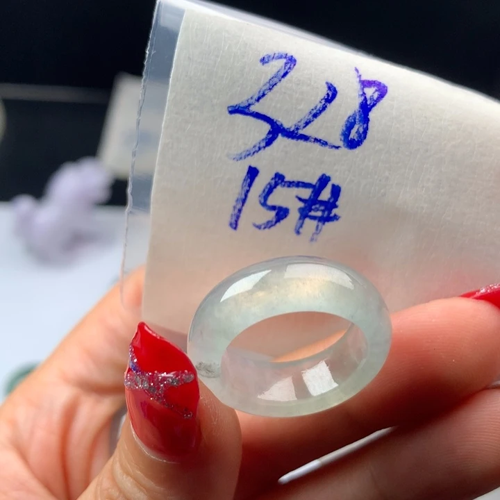 团***子定制翡翠未镶嵌戒圈