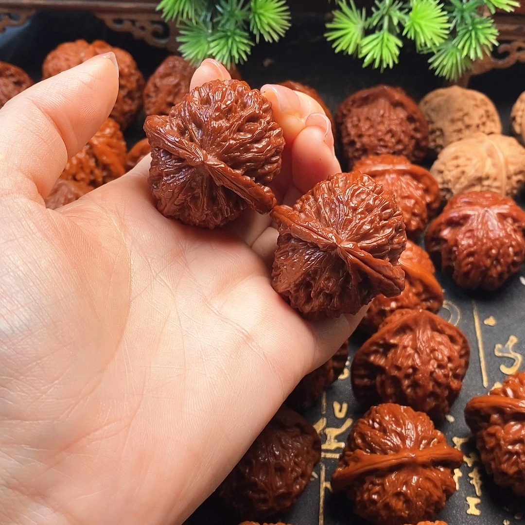 把件文玩核桃白狮子