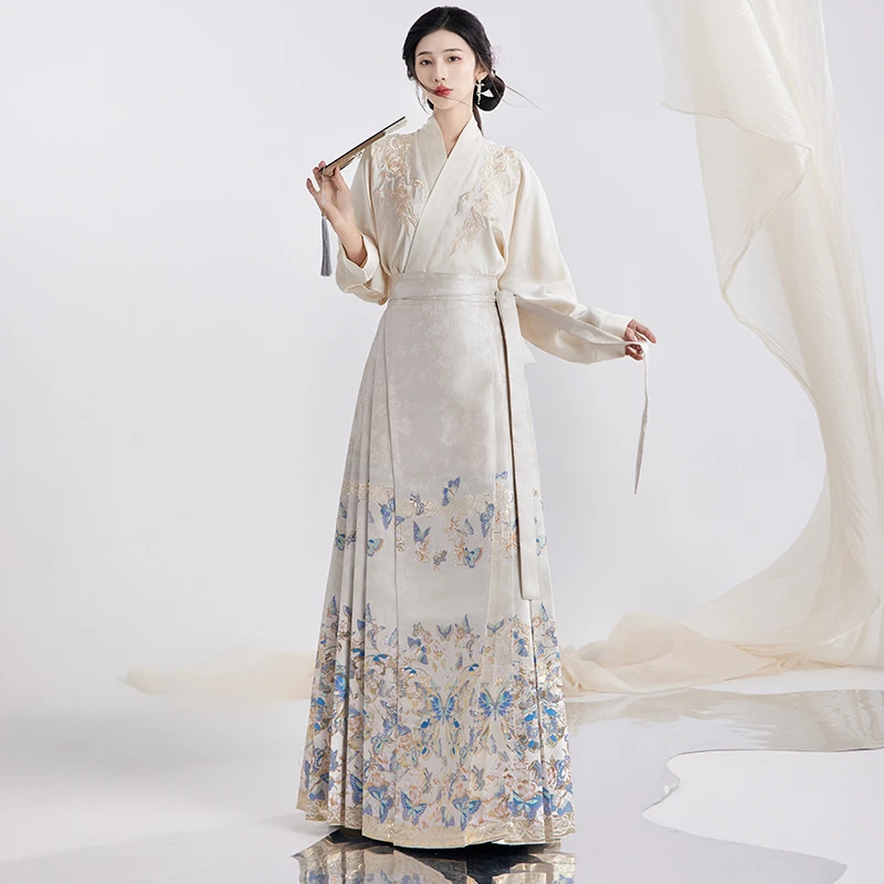 【庄周梦蝶】四季新款重工织金仿妆花日常飘逸气质中国风高端马面裙