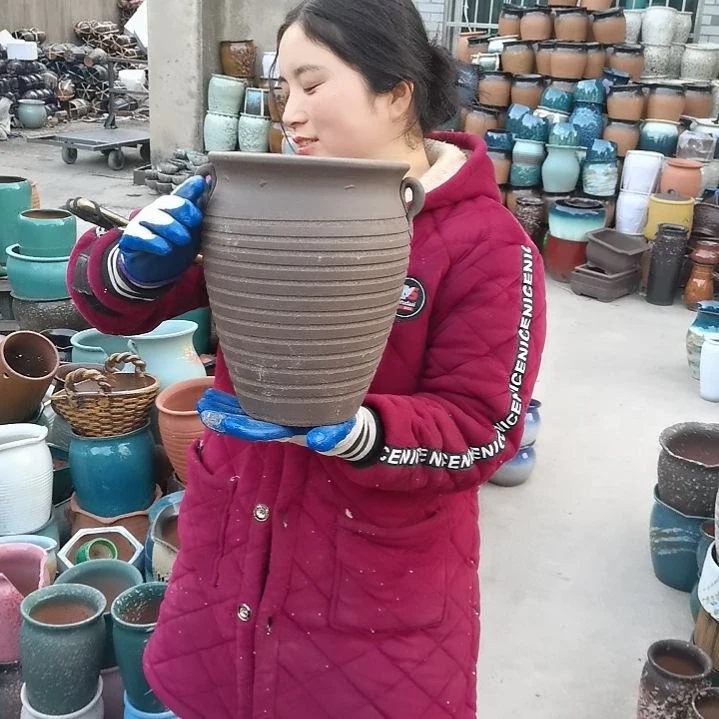 红陶口20高27瑕疵底裂