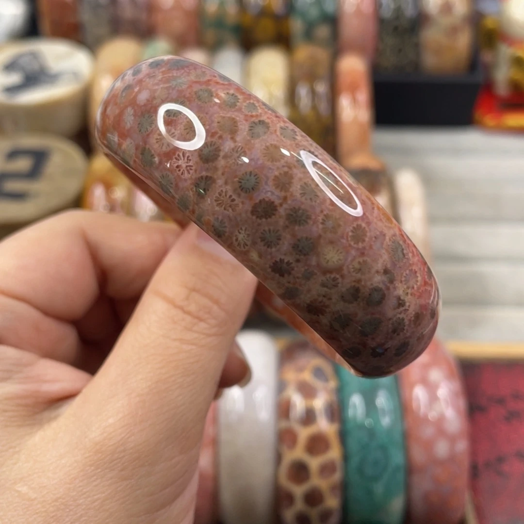 未镶嵌手镯硅化玉