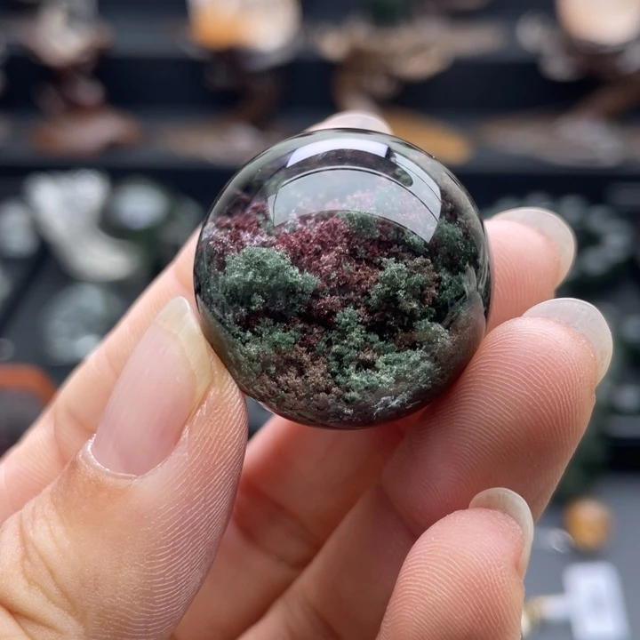 颈饰未镶嵌水晶红绿幽灵聚宝盆球