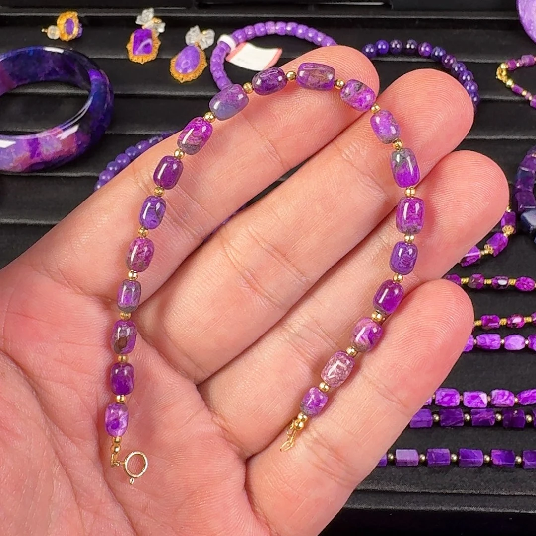 苏纪石（舒俱来）18K金镶嵌手链