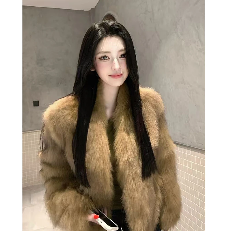 名媛高端气质富家千金高级感毛毛外套女士外衣秋冬款时尚百搭上衣