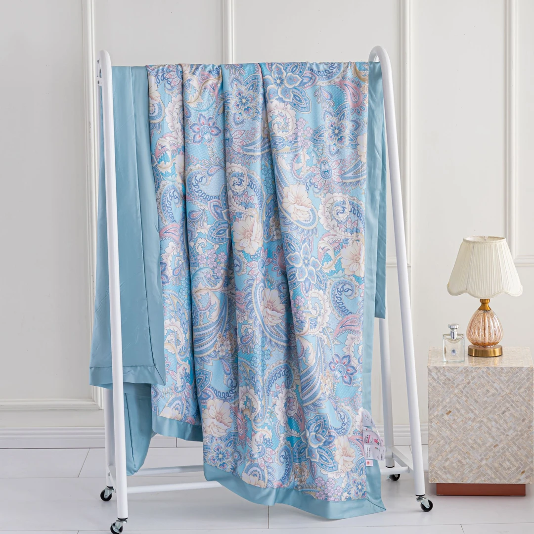 2025新品 天丝莱赛尔夏被数码印花油画风夏被凉感夏被