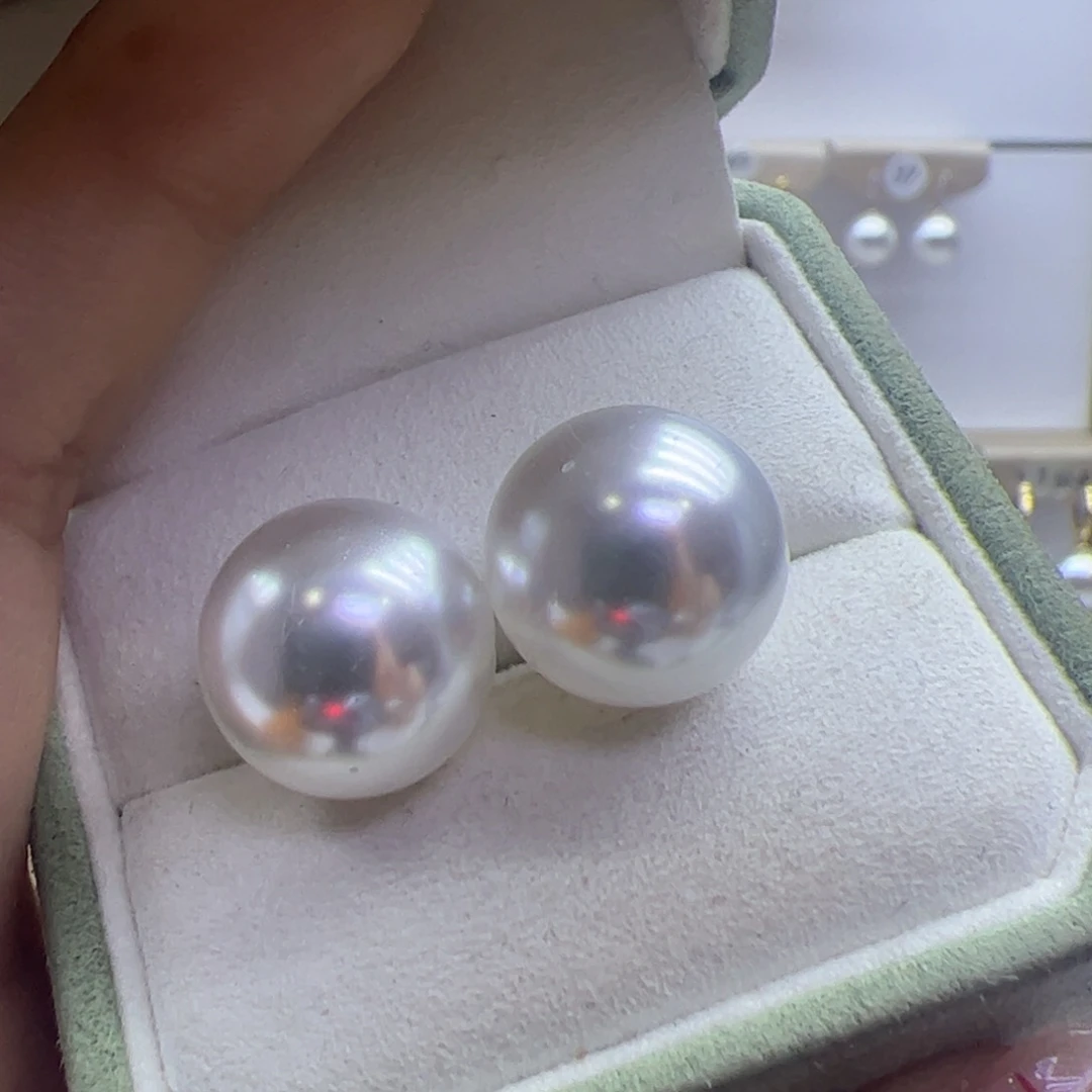 淡水珍珠耳饰银S925镶嵌