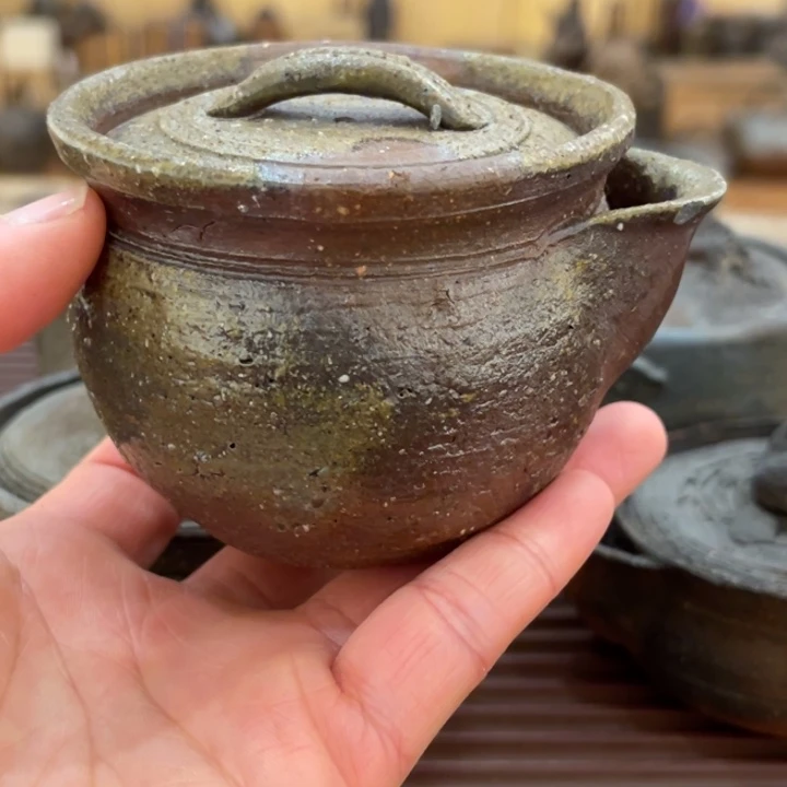 备前烧作品作品乐阳嘴巴有磕