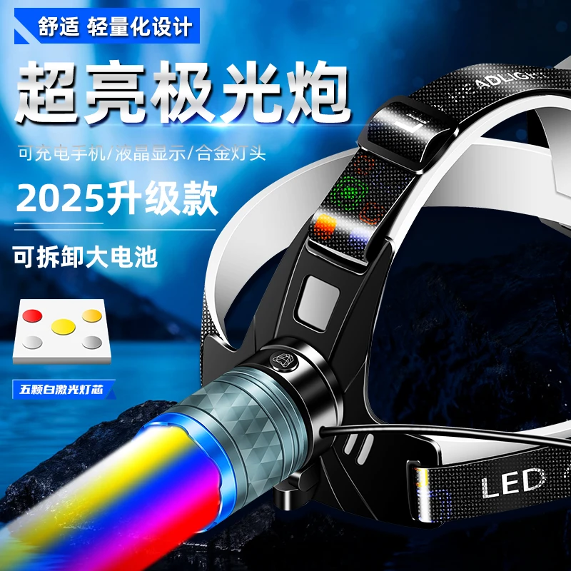 新款T-11五色灯芯铝合金灯头十档分体式可拆卸强光远射泛光头灯