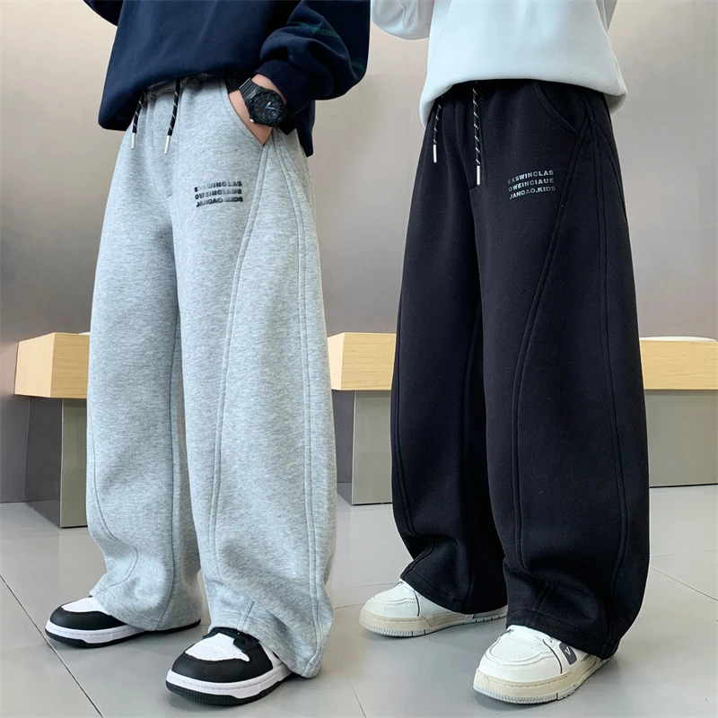 男童直筒宽松卫裤春秋季2025新款中大童运动长裤秋装儿童裤子男孩